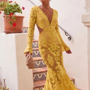 Jodie Cut Out Mesh Maxi Dress